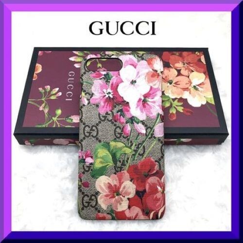 GUCCI Italy GG Bloom PATTERN Canvas IPHONE 7/8 CASE w/Gift Box Authenticity Card