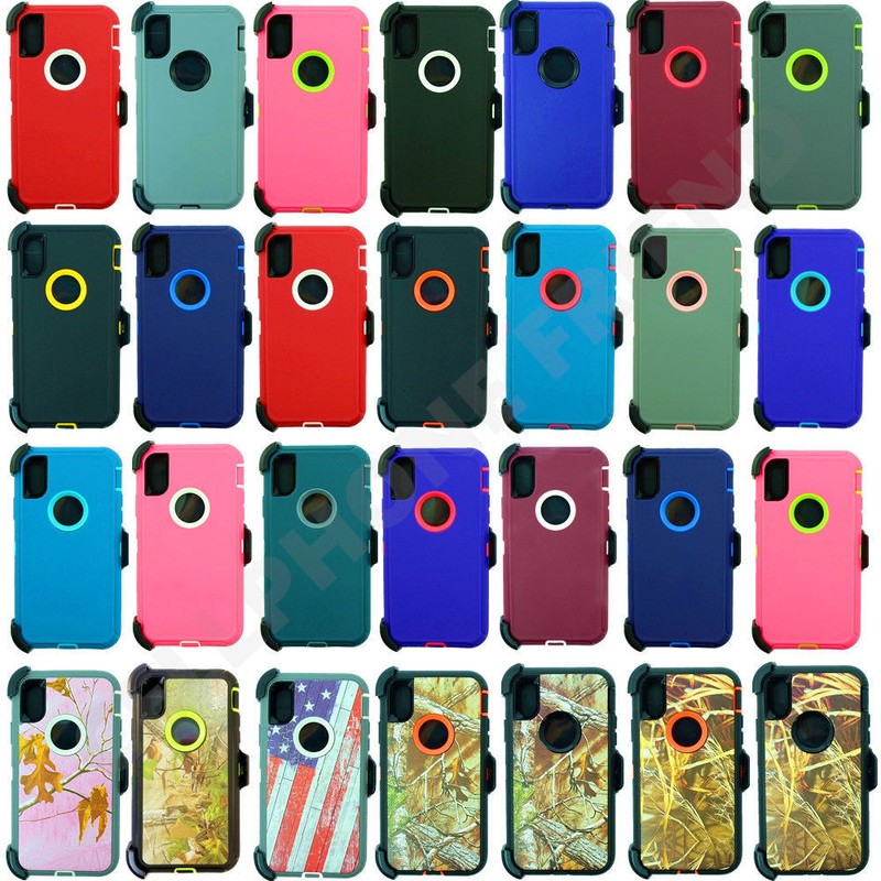 For Apple iPhone XR / XS Max Defender Case Cover (Belt Clip Fits Otterbox)