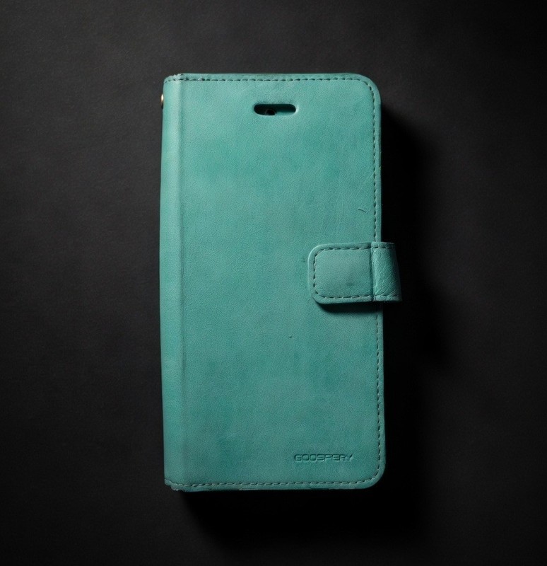 Mercury Goospery Blue Moon Diary Wallet Case Cyan