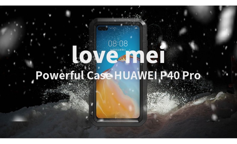 Love Mei Powerful Shockproof Metal Cover Case for Huawei P40 Pro 6.58 inch