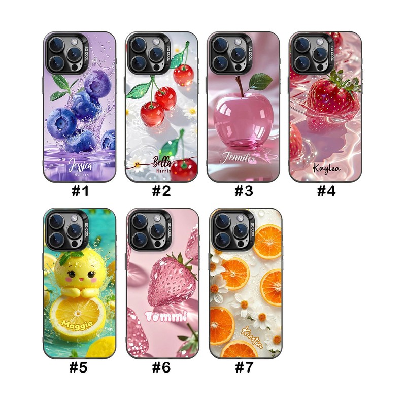 Tough Case For iPhone 17e 16 Plus 15 Pro 14 Fruit Personalized Laser Phone Cover gallery
