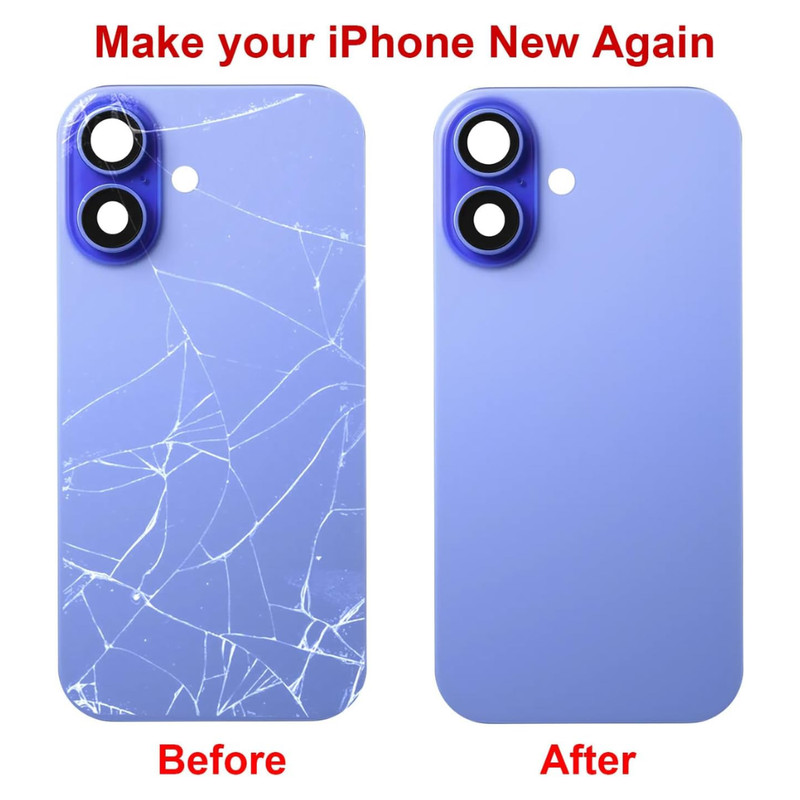 For iPhone 16e/16ProMax Plus Back Glass Replacement Rear Frame Cover Magnet Lot gallery