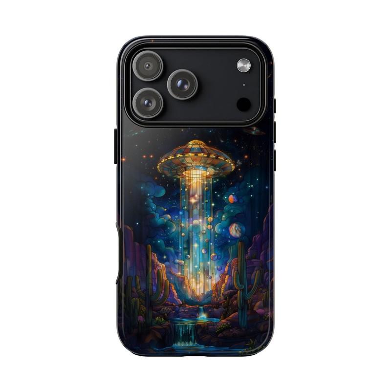 Phone Ink Case: UFO Desert Stained Glass