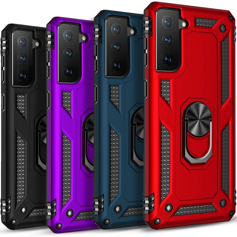 For Samsung Galaxy S21 Ultra 5G FE Plus Case Kickstand+ Tempered Glass Protector