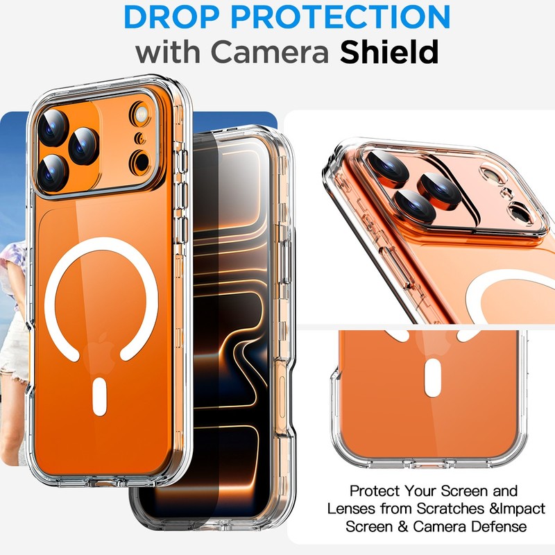 MagSafe Clear Case For iPhone 17 Pro Max 17 Shockproof Military Heavy Duty Cover gallery