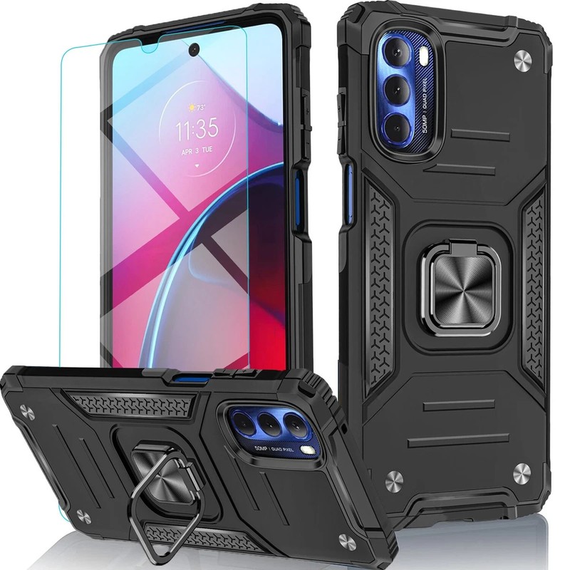 For Motorola Moto G Stylus 5G 2023 2022 Case Phone Ring Cover+Tempered Protector gallery