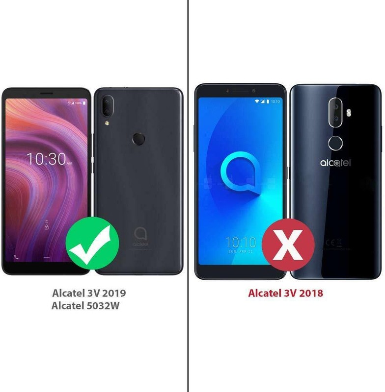 For Alcatel 3V (2019) Case Shockproof Holster Clip stand Cover + Tempered Glass gallery