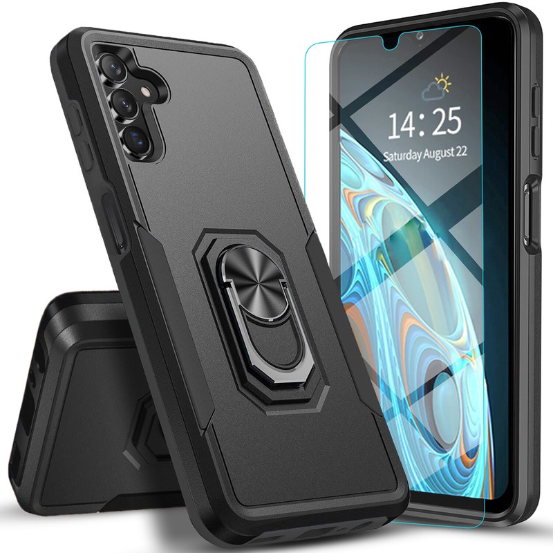 For Samsung Galaxy A03s A13 5G A53 54 A33 Phone Case Stand Cover + Screen Glass gallery