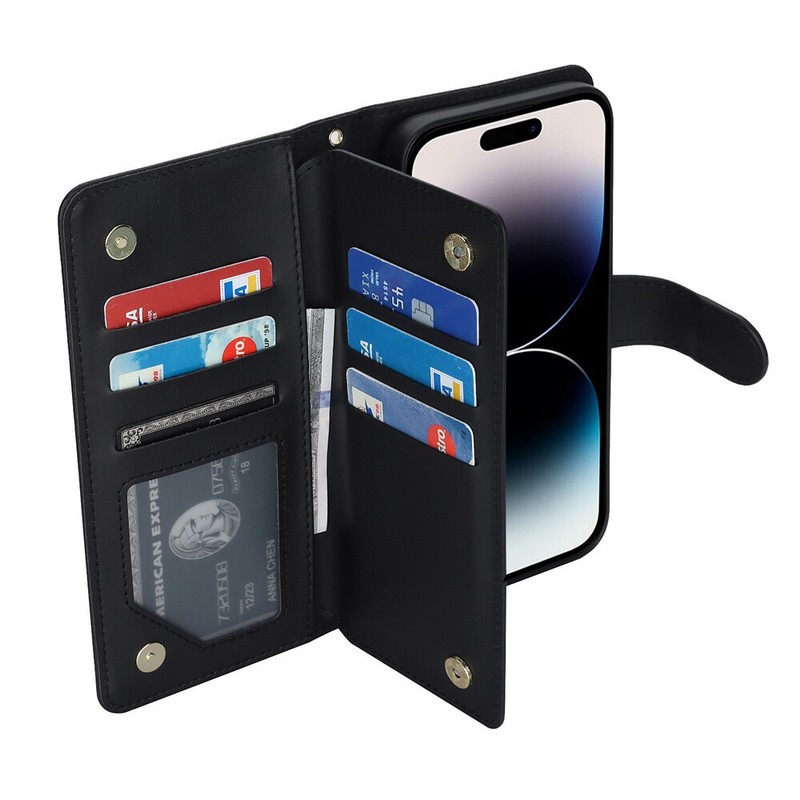 Wallet Case For iPhone 17 16 15 14 13 12 11 Pro Max 8 RFID Blocking Flip Cover gallery