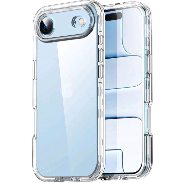 AICase for iPhone 17 AIR Case Clear Heavy Duty Drop Protection Full Body Rugged