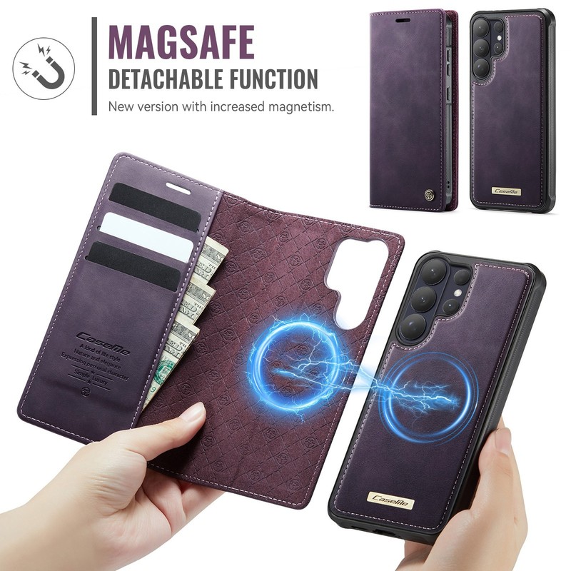 CaseMe Retro Leather Wallet Case Magsafe Back Cover Samsung Galaxy S25 S26 Ultra gallery