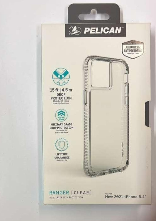 Pelican Dual Layer Protection Phone Case For Apple iPhone 13 Mini Clear