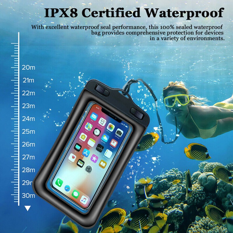2Pack Floating Waterproof Cell Phone Pouch Dry Bag Case Cover For iPhone Samsung gallery