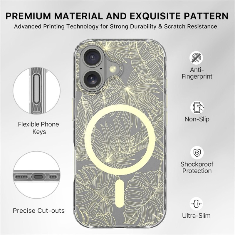 Raised Edge Protective Case Floral Bumper for iPhone 17/17Air/17Pro/17 Pro Max gallery