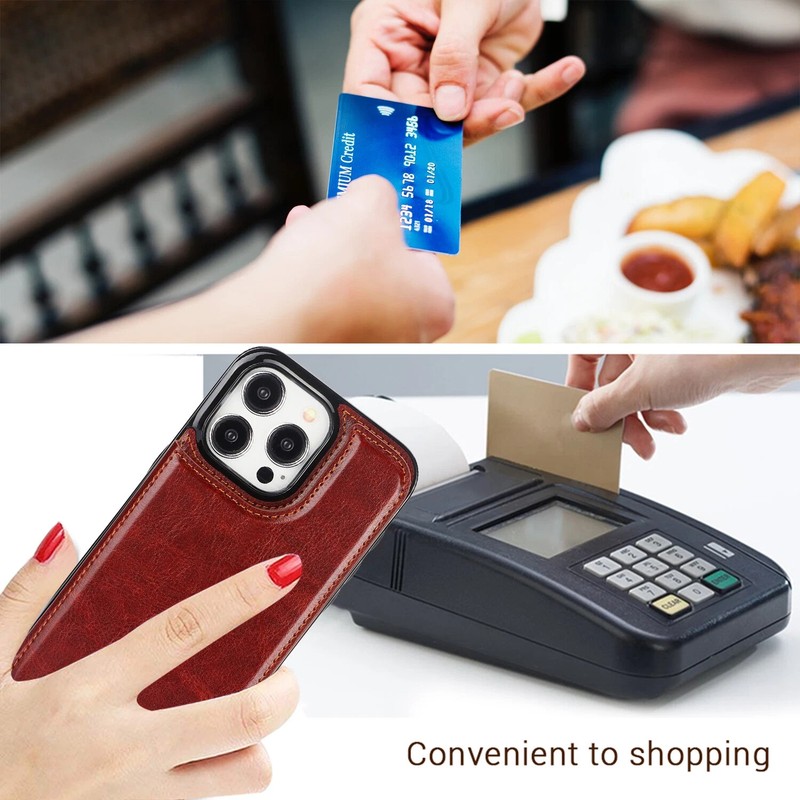 Wallet Card Case Cover Leather Magnetic For iPhone 17 16 15 14 13 12 11 PRO MAX gallery