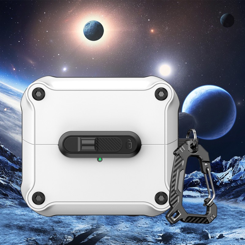 For Samsung Galaxy Buds 3/3 Pro/3 FE Shockproof Armor Lock Case Cover+Keychain gallery