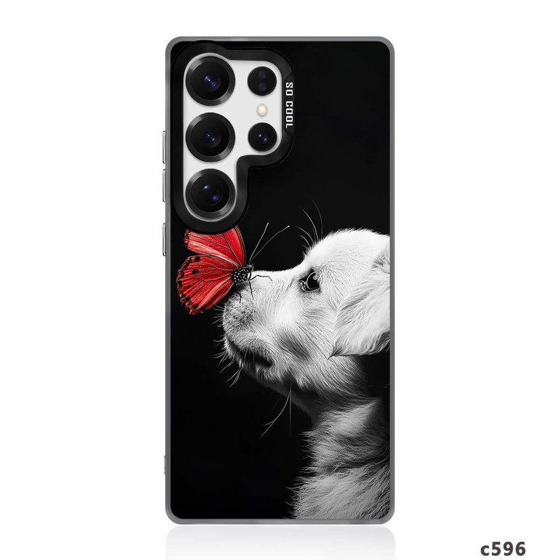 Dog Wolf Pattern Phone Case Laser PC Cover For Samsung Galaxy S25+ S24 S26 Ultra gallery