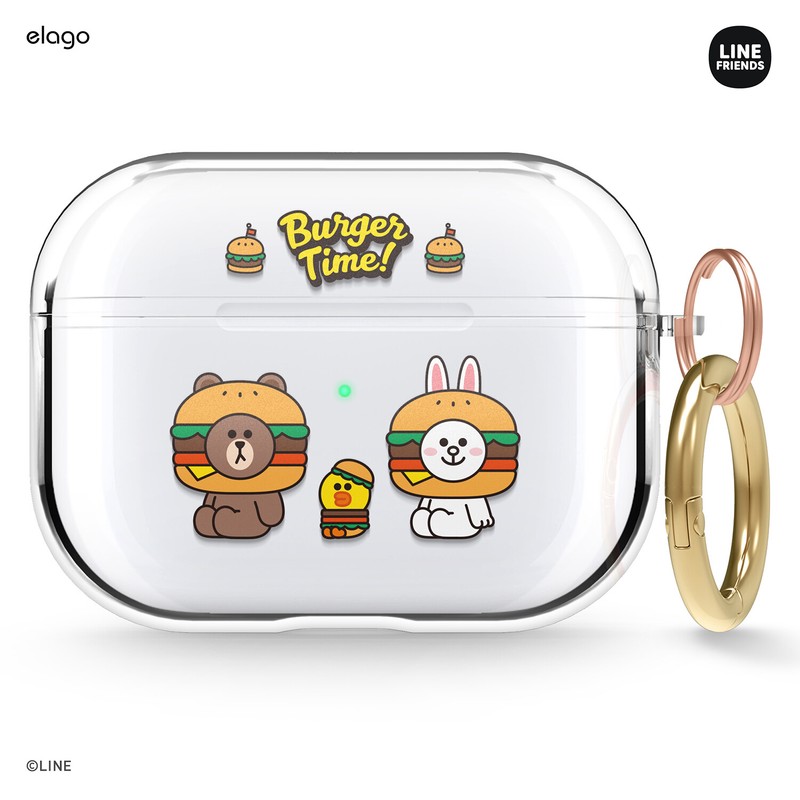 LINE FRIENDS | elago AirPods Pro Case – Burger Time Case [Official Merchandise]