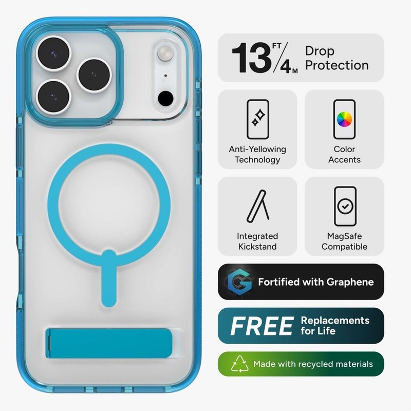 ZAGG Santa Cruz Snap Case with Kickstand for iPhone 17 Pro Max- Multiple Colors gallery