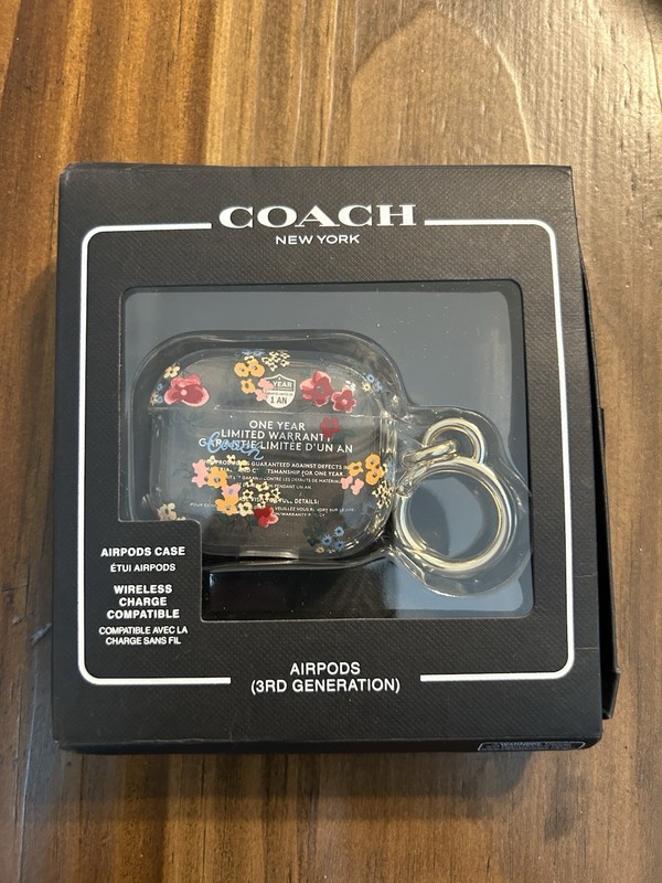 Coach Airpods 3rd generation Case – CG571 Wildflower Floral Print/Clear – EUC