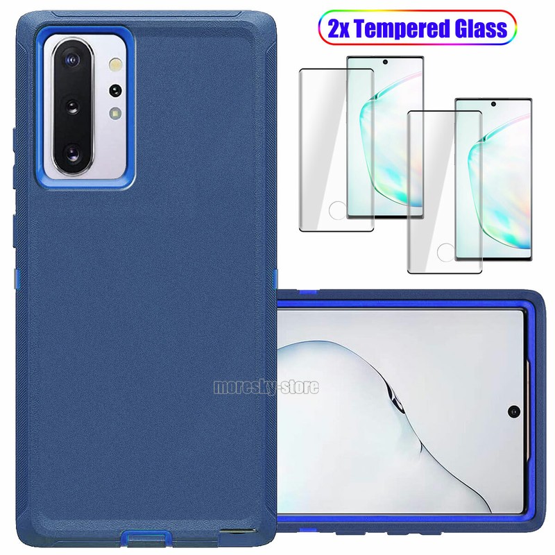 For Samsung Galaxy Note10 Plus 5G Heavy Duty Case Phone Cover + Screen Protector
