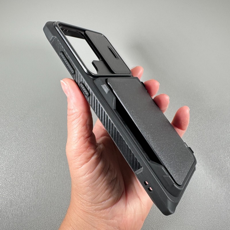 Wallet Case for Galaxy S24 Plus - Rugged Black | Camera Cover | Holds 4 Cards gallery