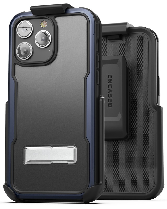 iPhone 14 Pro Max Belt Clip Case with Stand Aluminum Kickstand Case with Holster