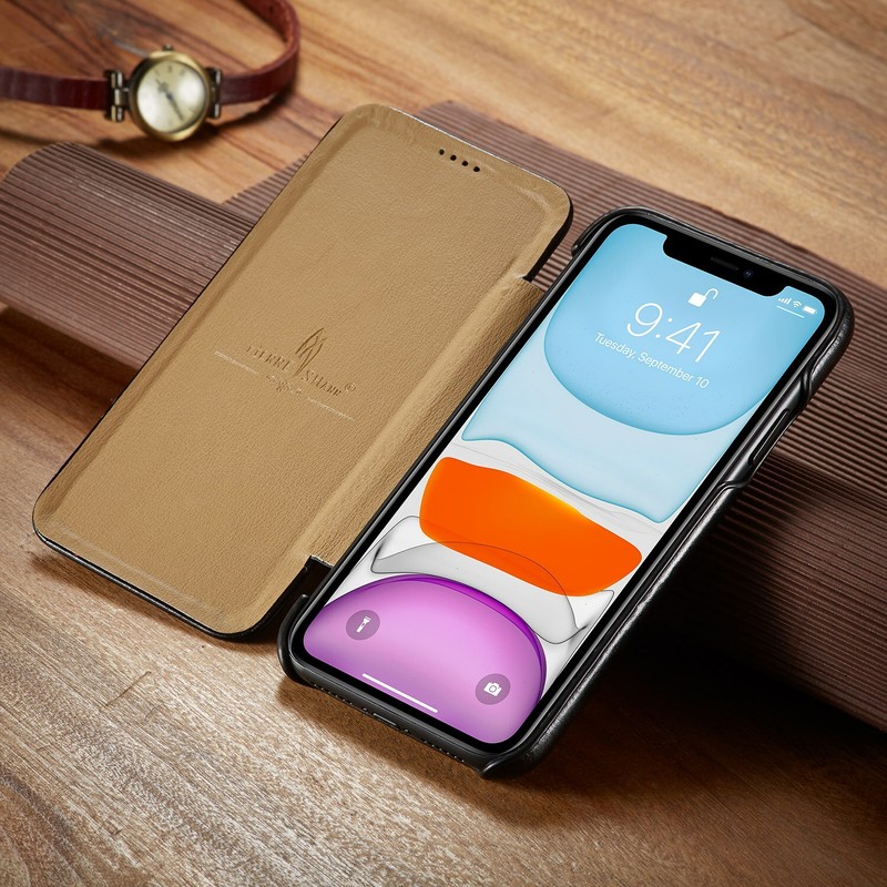 For iPhone 13 14 15 Pro Max 14+ Shockproof Luxury Leather Slim Flip Case Cover gallery