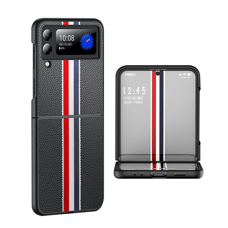 For Samsung Galaxy Z Flip 4 5G Slim Folding Leather Shockproof Phone Case Cover*