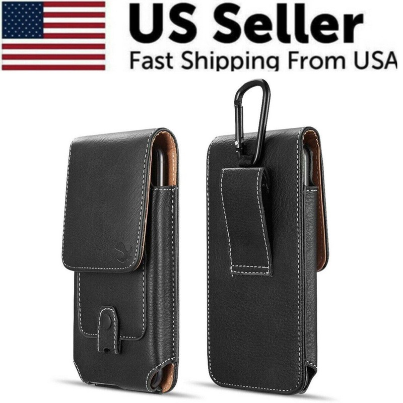 Vertical Cell Phone Holster Pouch Wallet Case Belt Clip For iPhone Samsung Bag