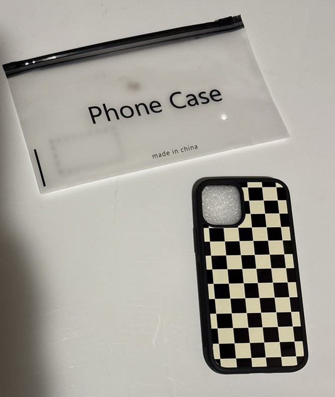 iPhone 12 mini case Checkers Design