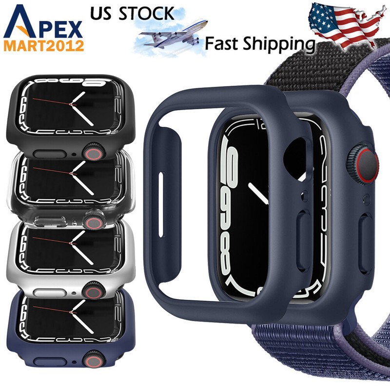 For Apple Watch Series 7 41/45MM PC Protector Hard Bumper Shockproof Case Cover