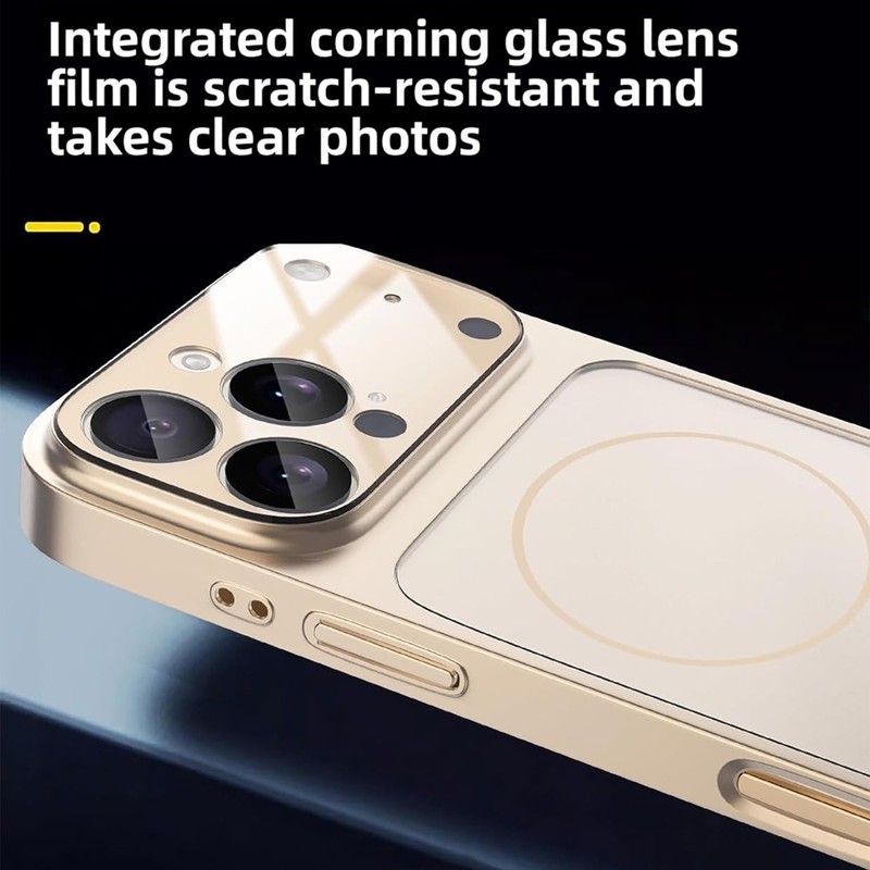 AG Nano Glass Mag safe Case Full Camera Cover For iPhone 13 14 15 16 17 Pro Max gallery