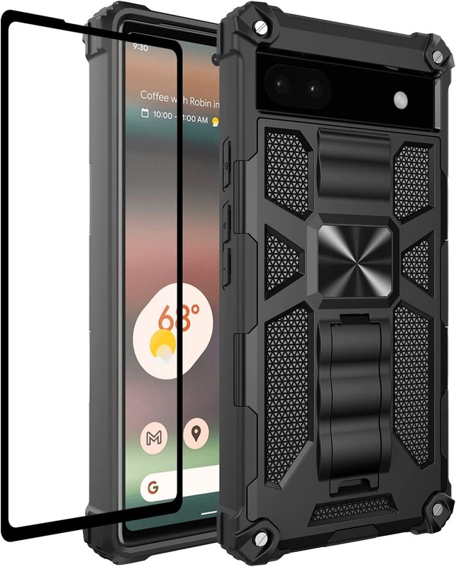 For Google Pixel 6a Case Shockproof Phone Cover Magnetic Mount Kickstand