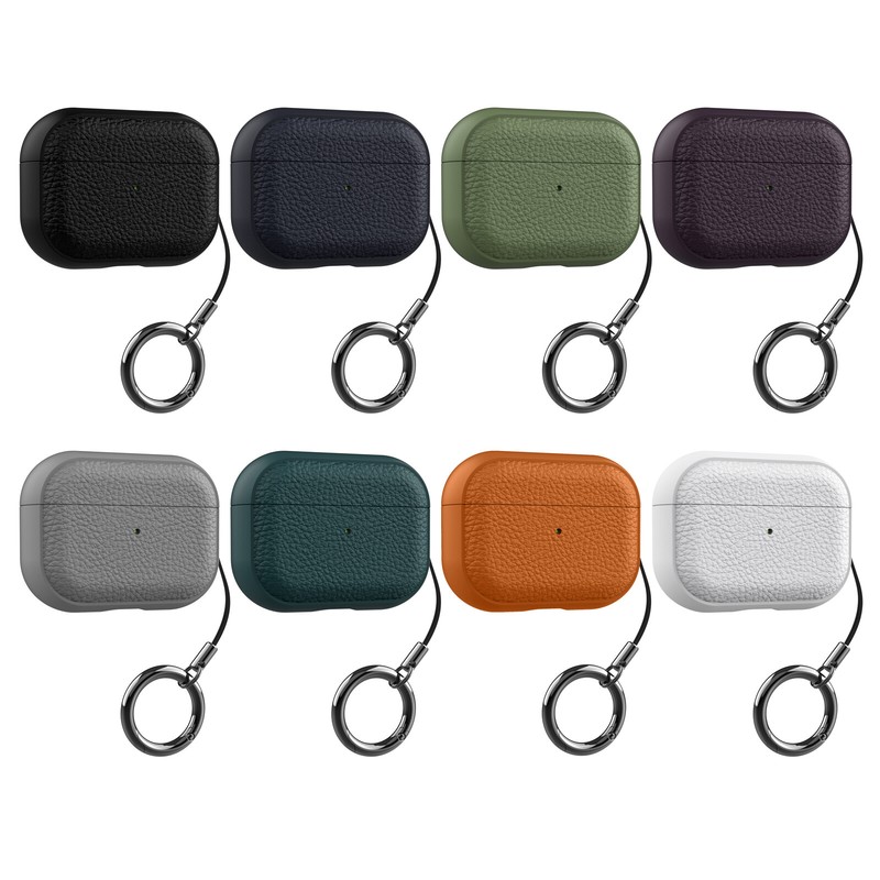 Leather Case for AirPods 4th Generation Full Protective Cover Front LED Visible gallery