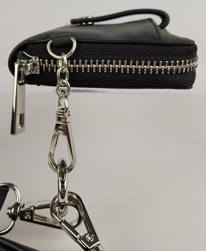Clip N Go Brushed Vegan Strap Phone Crossbody Case Wallet Cell Phone Clip Black* gallery