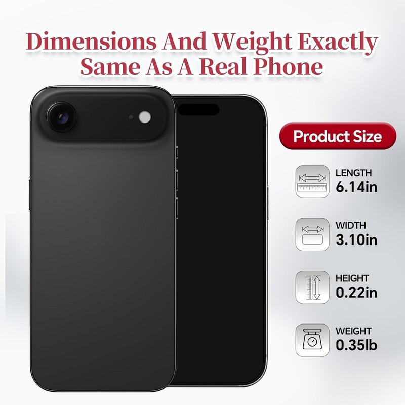 Fake Phone Dummy 1:1 Black Screen Display Model Toy For iPhone 17 Series gallery
