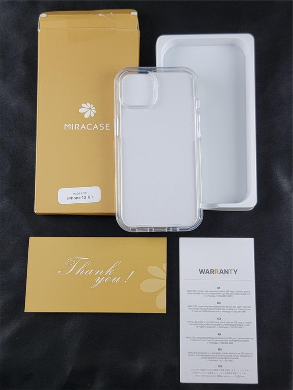Miracase Phone Case iPhone 13 6.1 Clear Shockproof Slim Cover