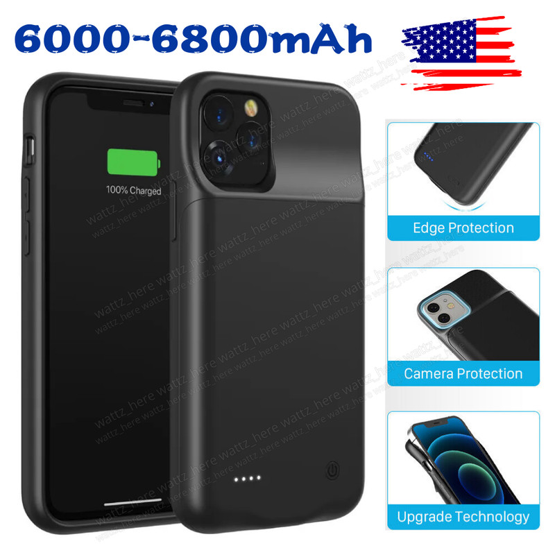 External Battery Charger Case For iPhone 15 14 13 12 11 Pro XR Power Bank Cover