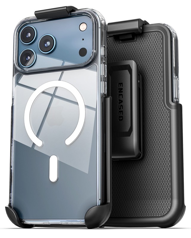 For iPhone 17 Pro Max ClearBack Case w/ Holster
