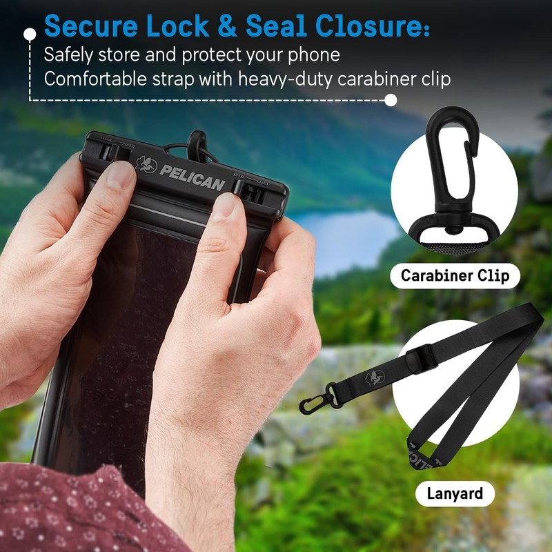 Pelican 4 Pack Marine IP68 Waterproof Phone Pouch Floating Regular Size gallery