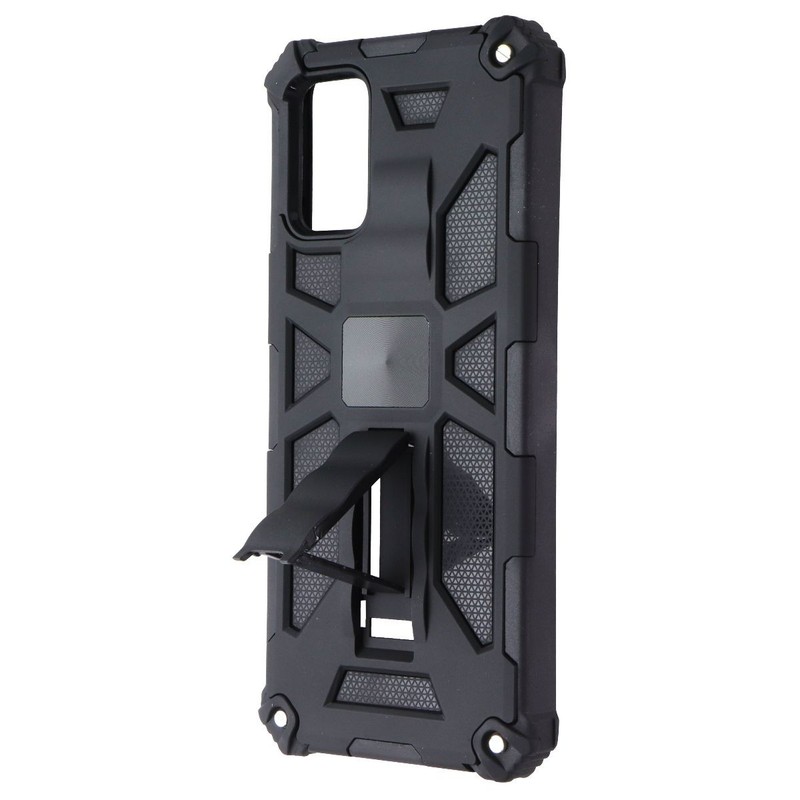 MyBat Sturdy Hybrid Protector Cover (with Stand) for Samsung Galaxy A02s – Black