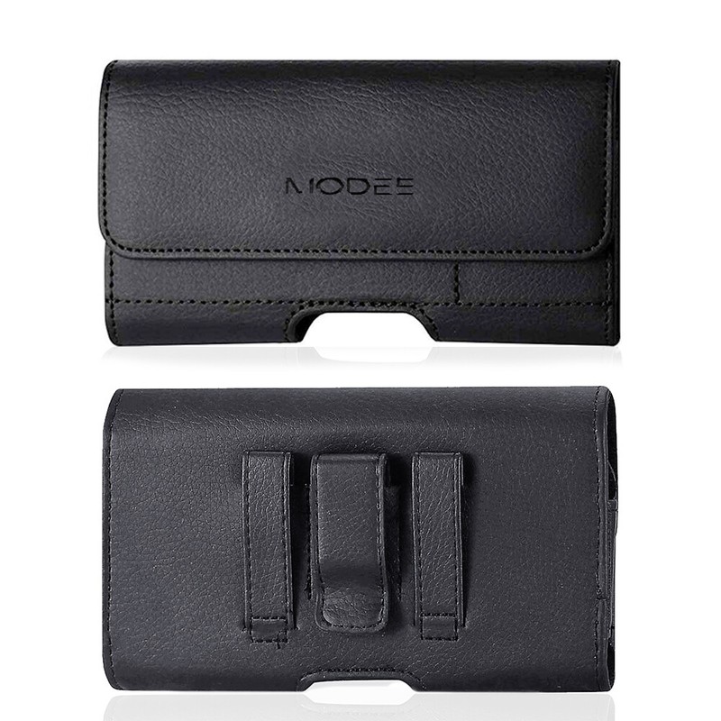 Reiko Leather Belt Clip Case Pouch for Phones COMPATIBLE WITH Otterbox Holster