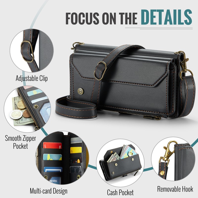 CaseMe-C36 For Samsung Galaxy Cover Multi-functional zipper Wallet Case + Strap gallery