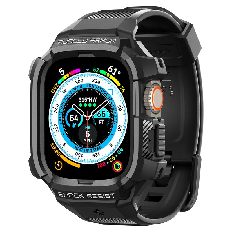 Apple Watch Ultra (49 mm) Case | Spigen [Rugged Armor Pro] Shockproof Slim Cover