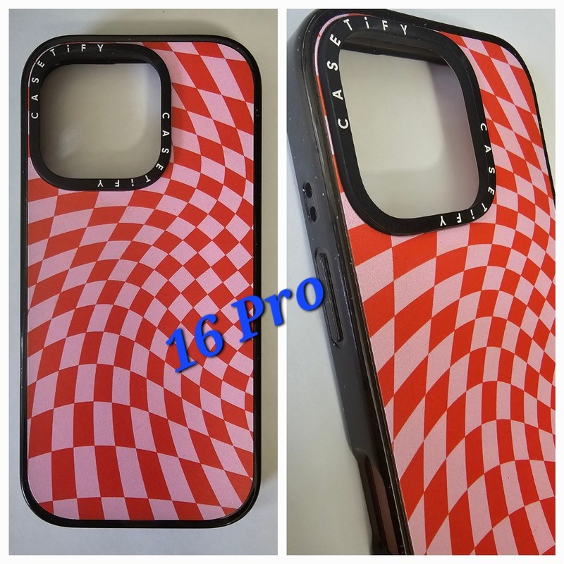 CASETiFY Impact Case w/ Magsafe for iPhone 16 Pro 6.3" - Strawberry Checkers
