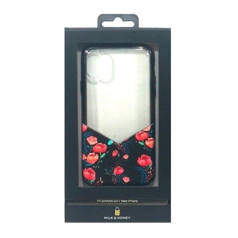 Milk & Honey Floral Roses Impact Protection Snap On Case For Apple iPhone X