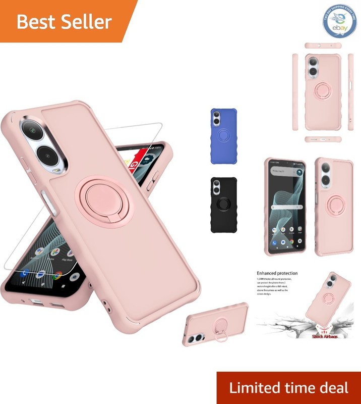 Fashionable 2MM Thick Cricket Icon 6 Case & AT&T Verge – Pink with Ring Support