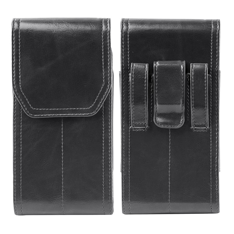 Vertical Leather Holster Pouch Belt Clip Case Cover for Samsung Note 9 + iPhone gallery