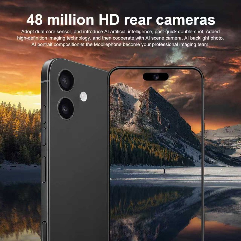 Unlocked Global I16 Plus Mobile Smartphone Android 8+256GB 8000mAh 24+48MP 6.8in gallery